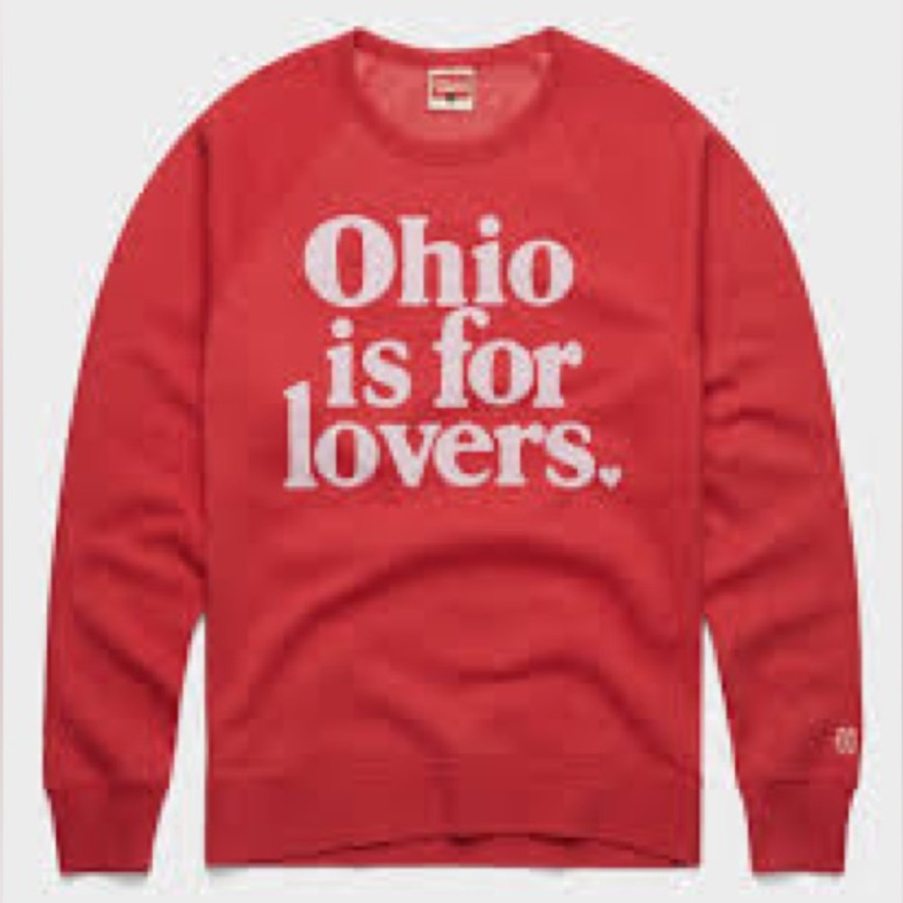 HOMAGE Red "Ohio is for lovers." Crewneck Sweatshirt